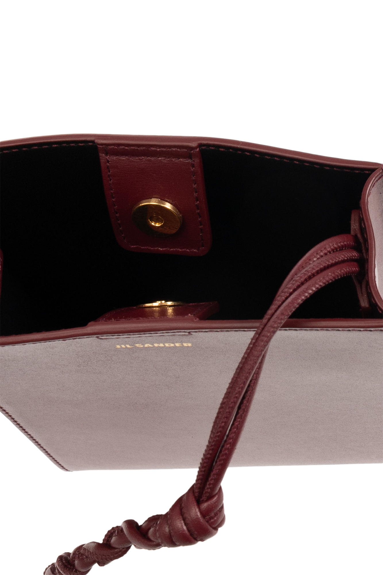 ショルダーバッグ・ポシェット Jil Sander Burgundy Leather Tangle Bag Jil Sander Tangle medium bag in burgundy